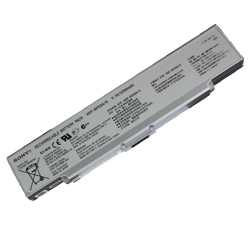 5200 mAh Sony VGP-BPS9(Silver) battery