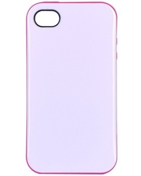 White with pink edges Verge Series Iphone 4 / Iphone 4S Shield Shell
