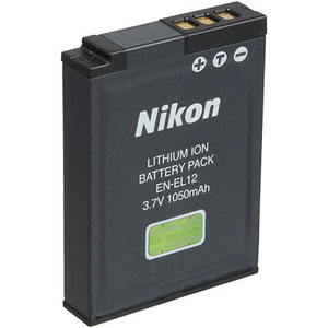 1300mAh, Lithium-Ion Replacement for Nikon EN-EL12 Digital Camera Battery Nikon Coolpix S9300 Battery